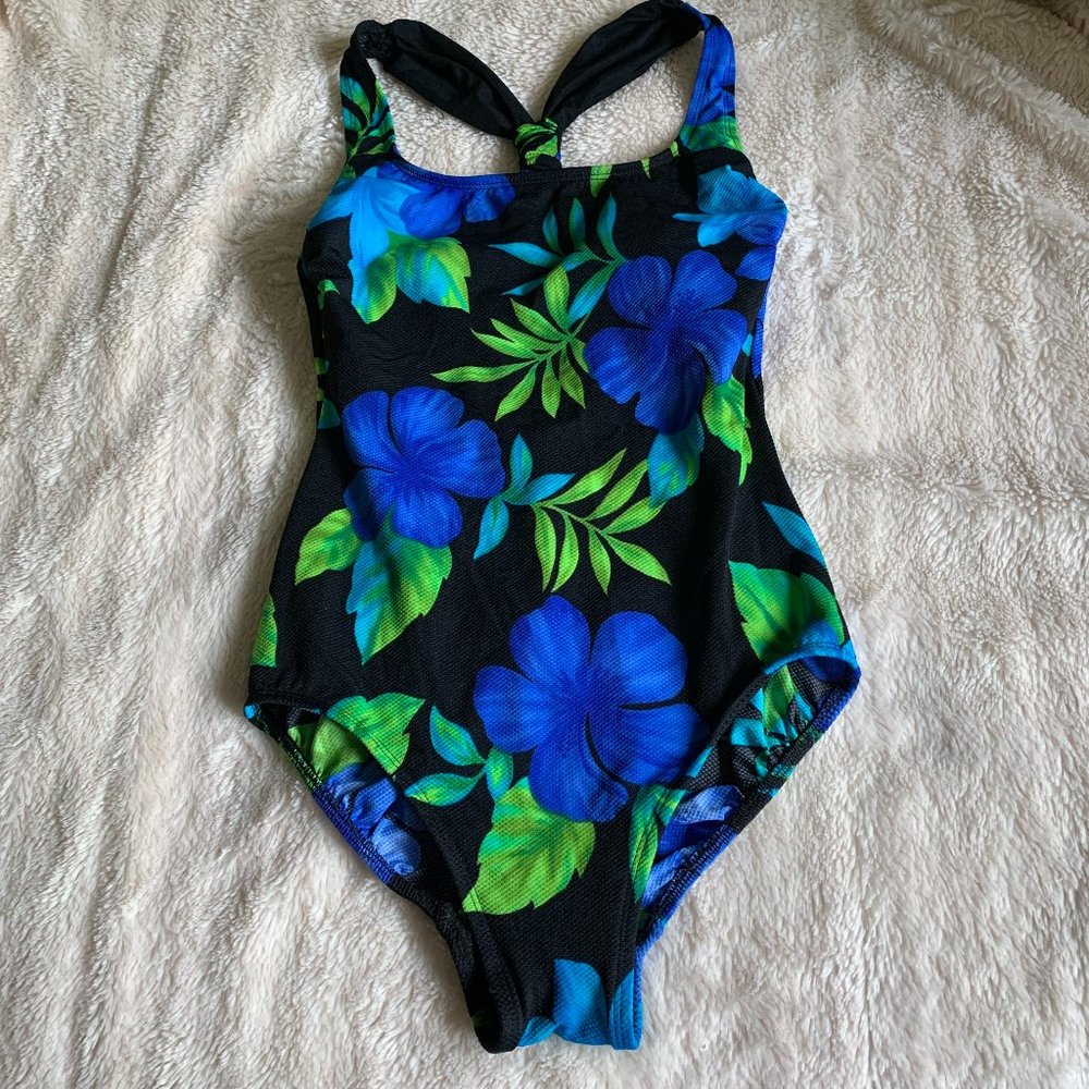 Inches Away Vintage One Piece Swimsuit SZ 8